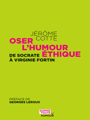 cover image of Oser l'humour éthique